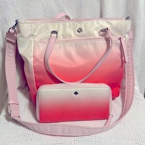 Kate spade ombré bag with matching wallet